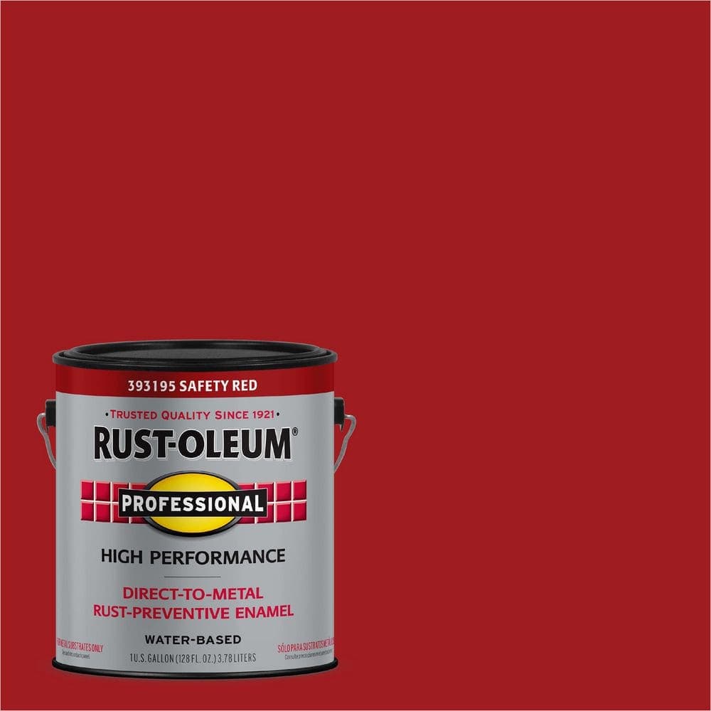 Rust-Oleum Professional 1 gal. High Performance Protective Enamel Gloss Safety Red Water-Based Interior/Exterior Paint