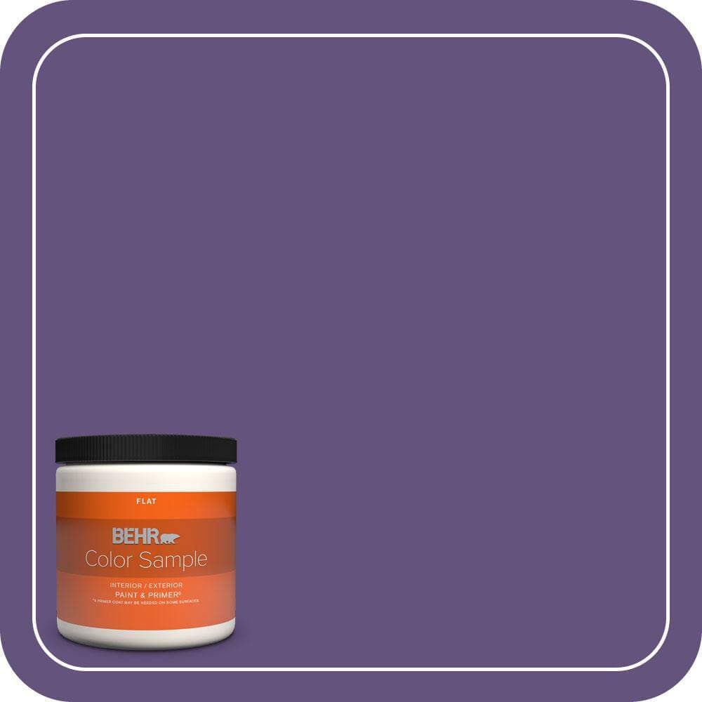 BEHR PREMIUM PLUS 8 oz. #S-G-650 Berry Syrup Flat Interior/Exterior Paint & Primer Color Sample