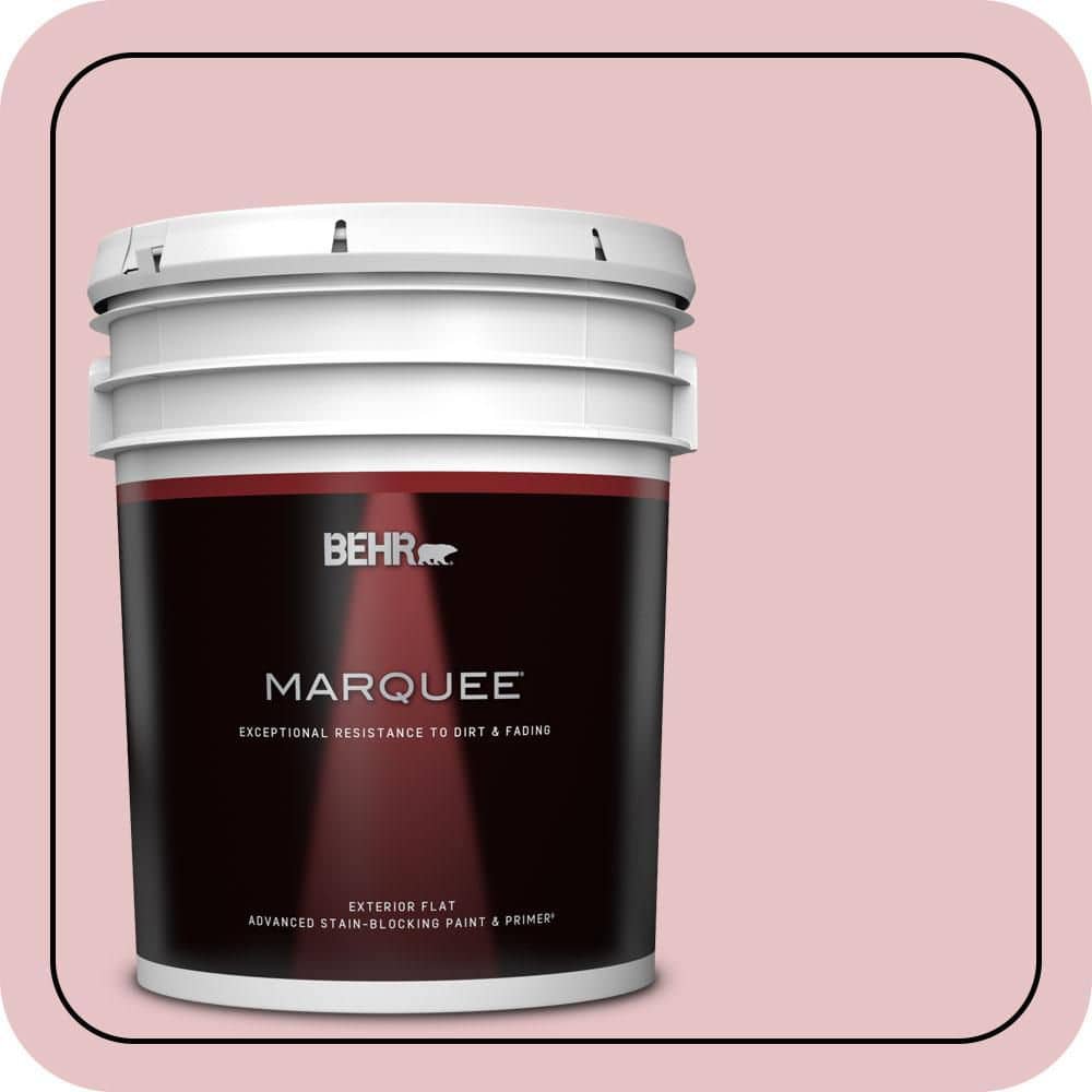 BEHR MARQUEE 5 gal. #S140-2 Cranapple Cream Flat Exterior Paint & Primer