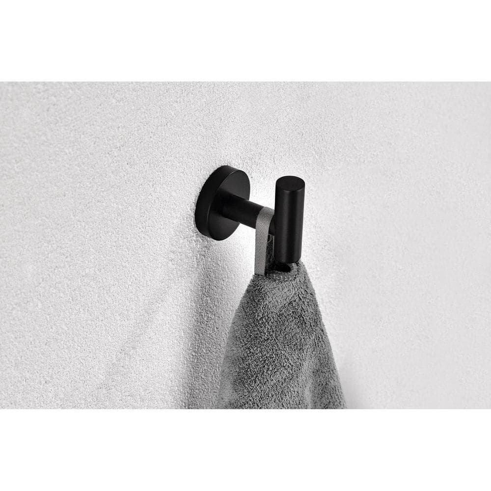 Unbranded 3-Piece Stainless Steel Bathroom Hardware Set with Mounting Hardware in Matte Black, for Bathroom Wall Mounted (2)