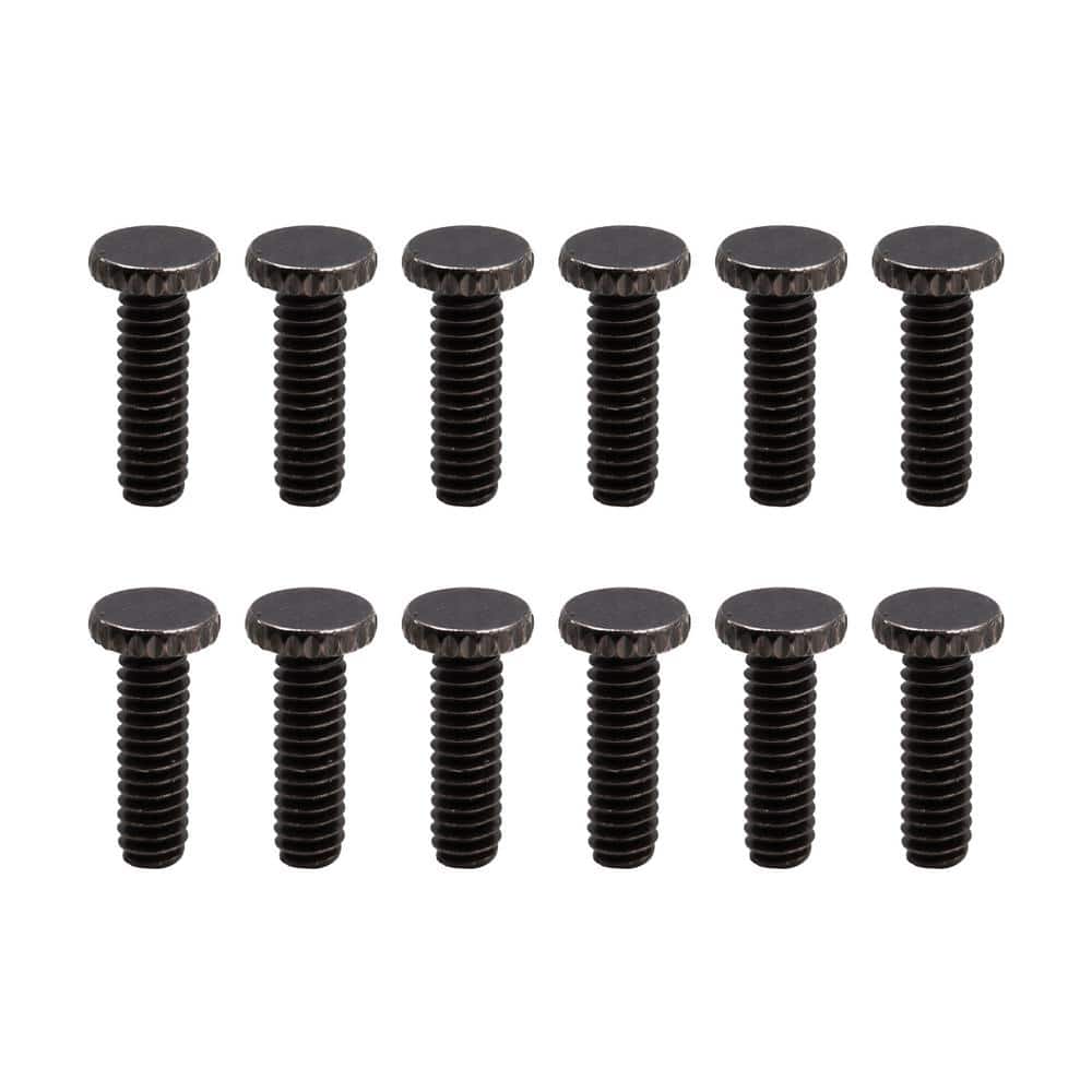 Commercial Electric #8 Dark Chrome Ceiling Fan Light Fitter Screws (12-Pack) (2)