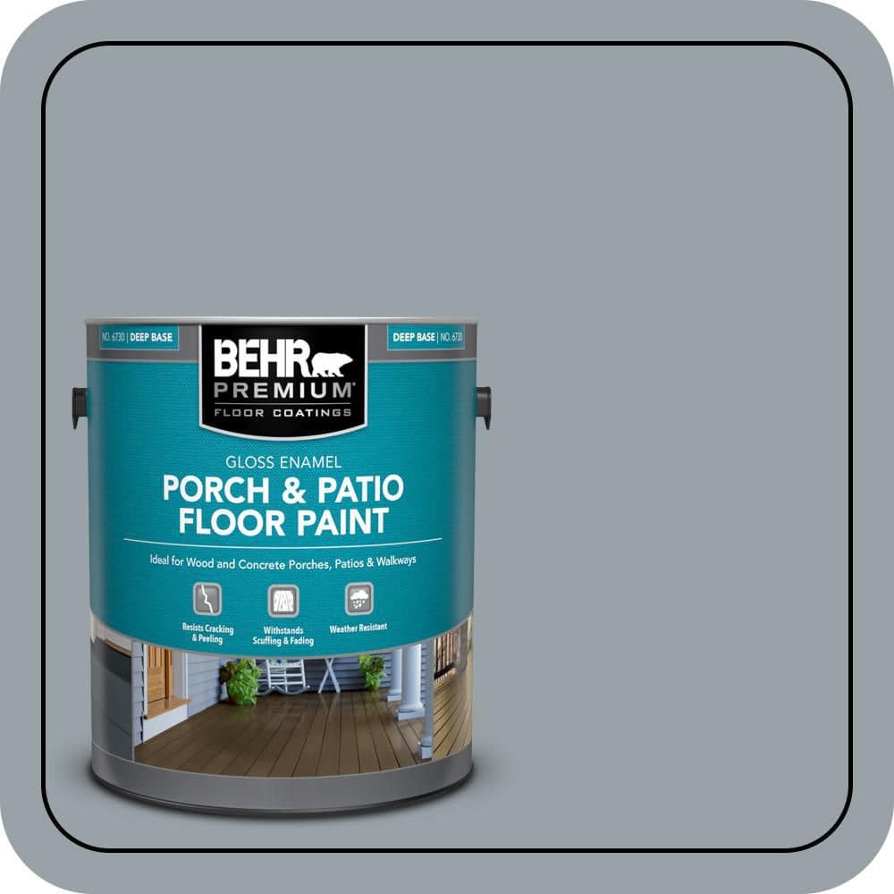 BEHR PREMIUM 1 gal. #PFC-57 Silver Spur Gloss Enamel Interior/Exterior Porch and Patio Floor Paint