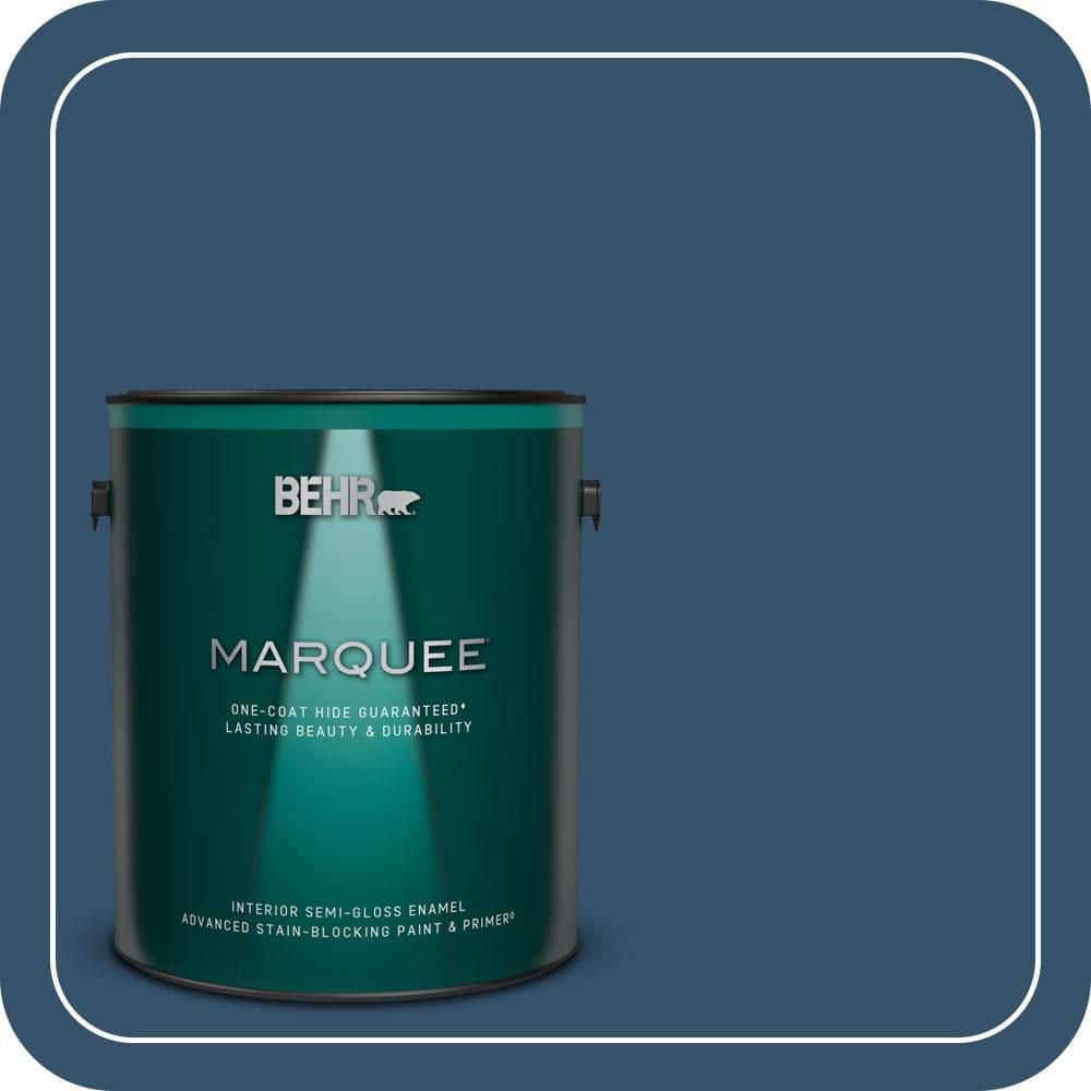 BEHR MARQUEE 1 gal. #MQ5-58 Velvet Rope One-Coat Hide Semi-Gloss Enamel Interior Paint & Primer