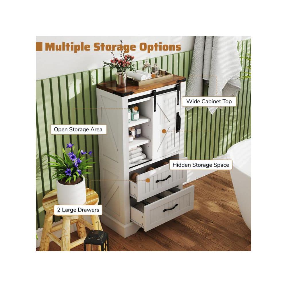Boyel Living 23.5 in. W x 11.5 in. D x 41.5 in. H White Storage Linen Cabinet for Kitchen, Laundry Room or Restroom (3)