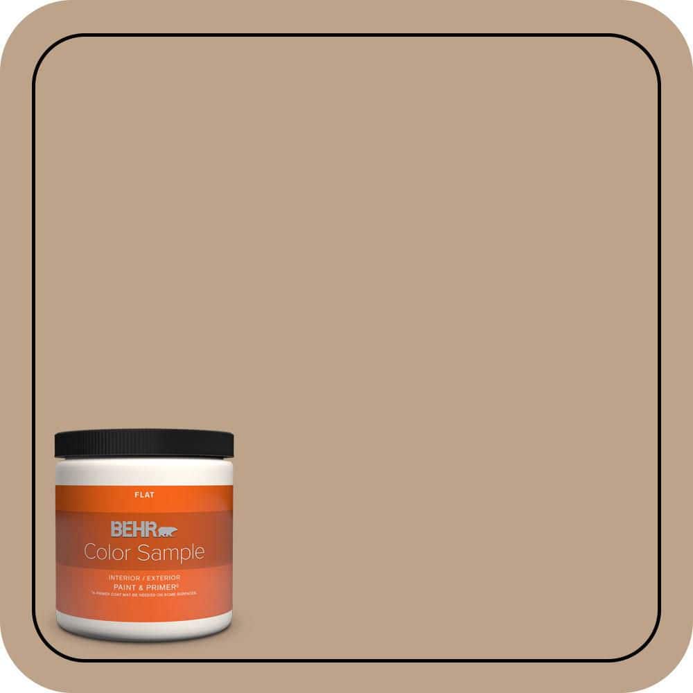 BEHR PREMIUM PLUS 8 oz. #N260-4 Merino Flat Interior/Exterior Paint & Primer Color Sample