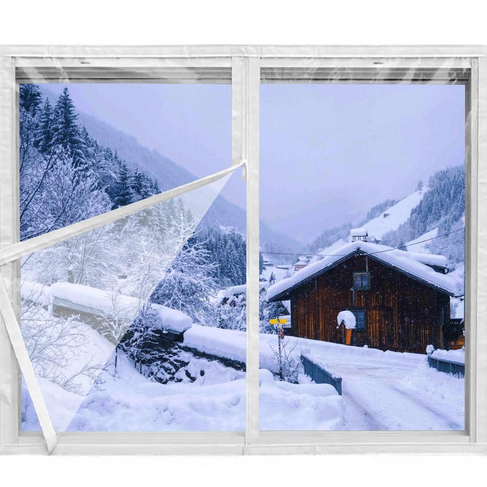 Wellco 47 in. x 59 in. Indoor Window Insulation Kit with Zipper for Winter Keep Cold Out (1)
