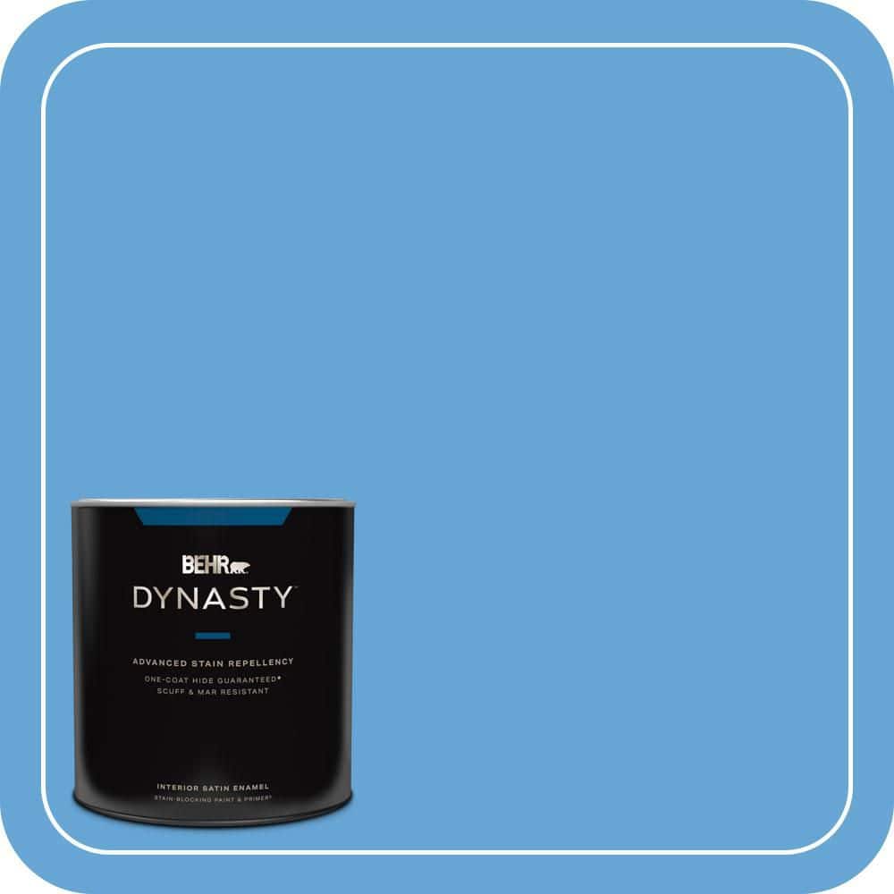 BEHR DYNASTY 1 qt. #560B-5 Ocean Tropic Satin Enamel Interior Stain-Blocking Paint and Primer