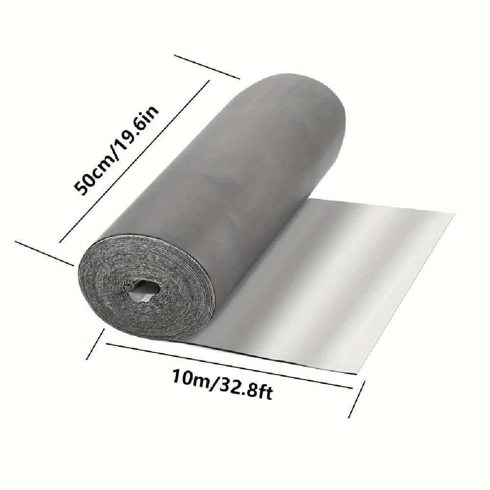 TITANKIT PRO 53.79 sq. ft. Roll Polyethylene Self-Adhesive Roof Sealant Tape with Waterproof and Ultraviolet, Silver (3)