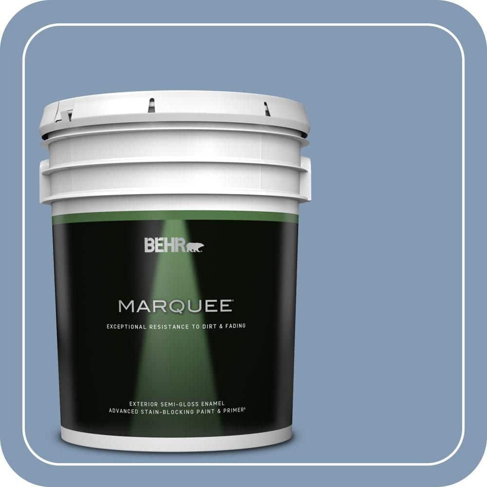 BEHR MARQUEE 5 gal. #MQ5-51 Mystery Semi-Gloss Enamel Exterior Paint & Primer
