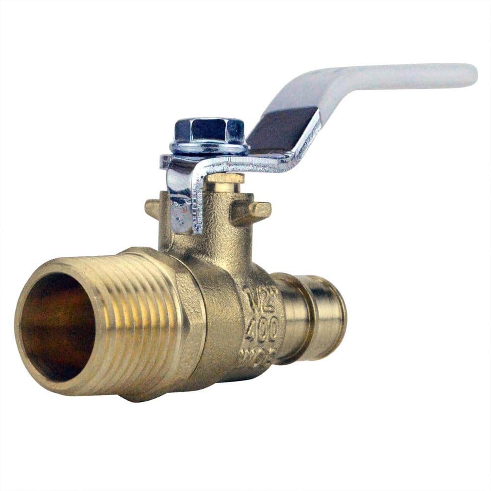 Apollo 1/2 in. Brass PEX-A Barb x 1/2 in. Male Pipe Thread Ball Valve (3)
