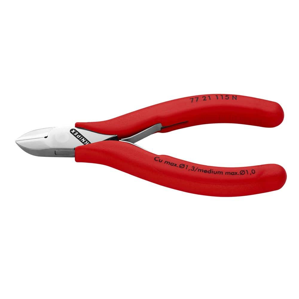 KNIPEX 4-1/2 in. Electronics Diagonal Cutters with Round Head and Flush Cut (1)