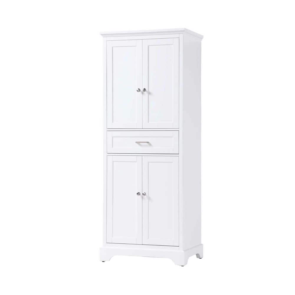 TIMELESS HOME 20 in. W x 72 in. D x in. H White Freestanding Linen Cabinet (2)