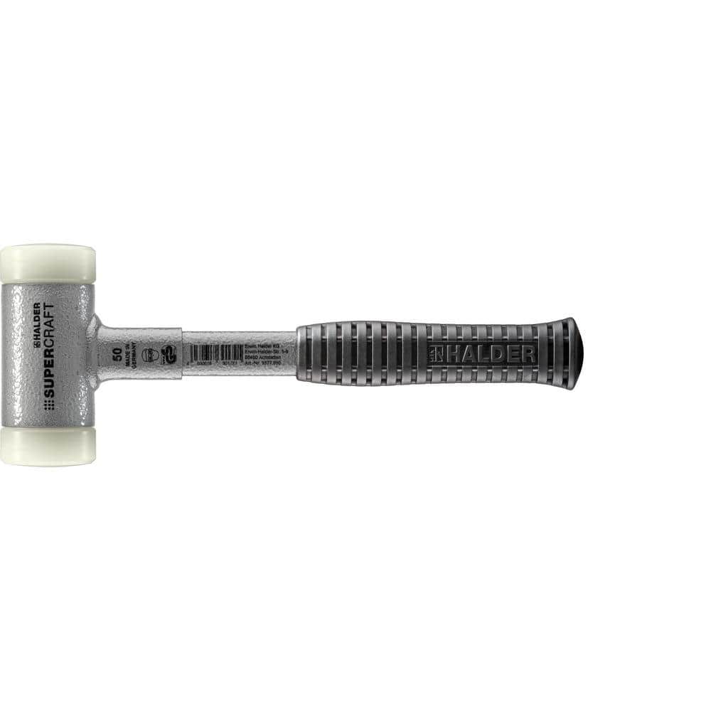 Halder Supercraft 50 Dead Blow 2.54 lbs. Nylon Hammer with 12.4 Metal Handle Rubber Grip