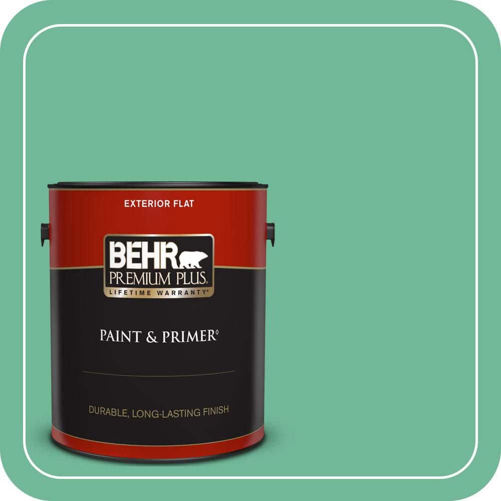 BEHR PREMIUM PLUS 1 gal. #MQ6-41 Farmers Market Flat Exterior Paint & Primer