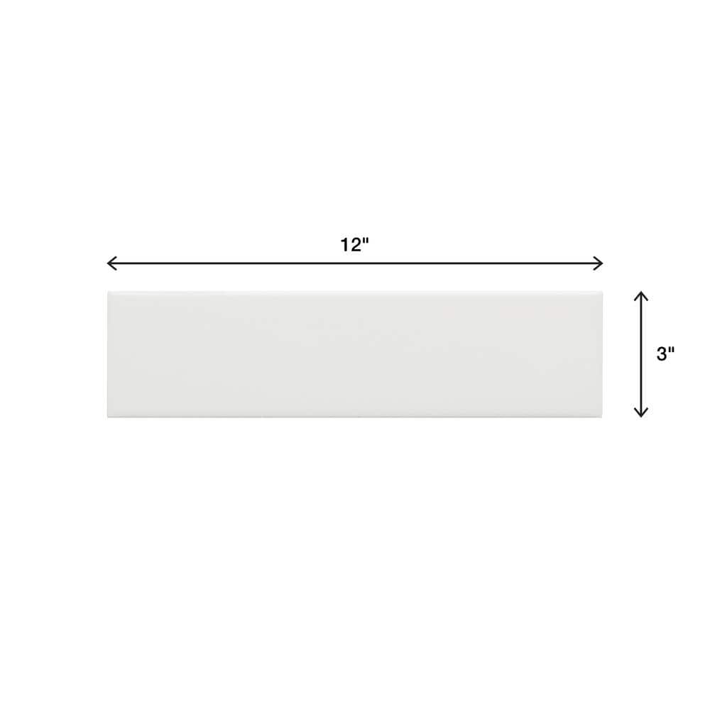 Daltile Restore 3 in. x 12 in. Ceramic Bright White Subway Tile (12 sq. ft. /Case) (4)