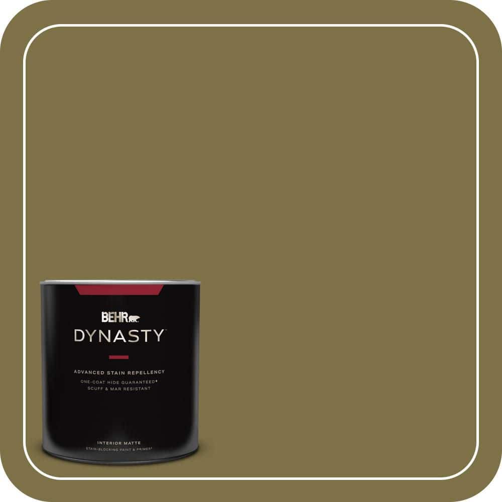 BEHR DYNASTY 1 qt. #S330-7 Olive Shade Matte Interior Stain-Blocking Paint and Primer