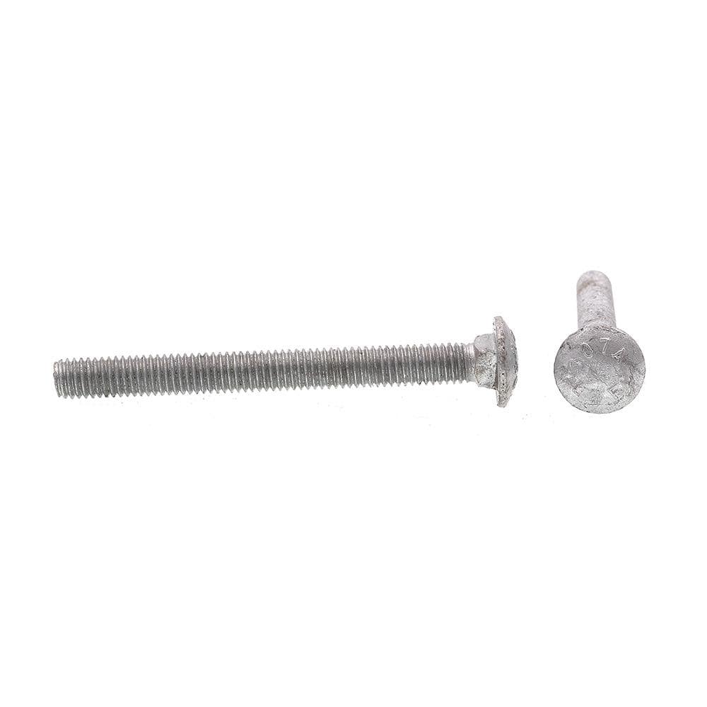 Prime-Line 3/8 in.-16 x 4 in. A307 Grade A Hot Dip Galvanized Steel Carriage Bolts (25-Pack) (2)
