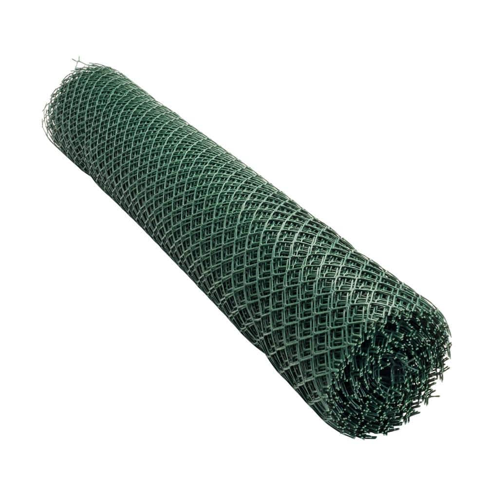 PEAK 50 ft. L x 48 in. H PVC Vinyl Safety Fence in Green with 1-1/2 in. x 1-1/2 in. Mesh Size Garden Fence