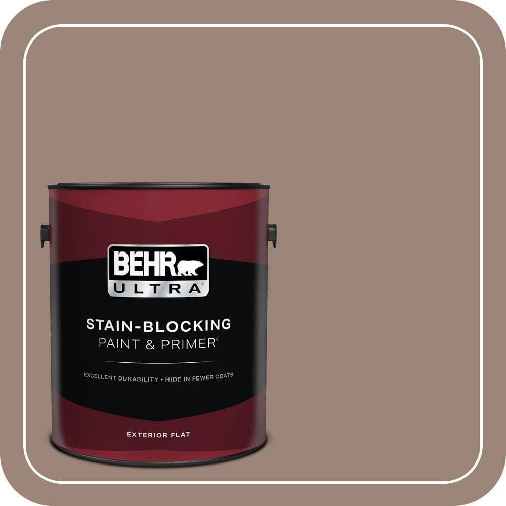 BEHR ULTRA 1 gal. #PMD-52 Flower Wood Flat Exterior Paint & Primer
