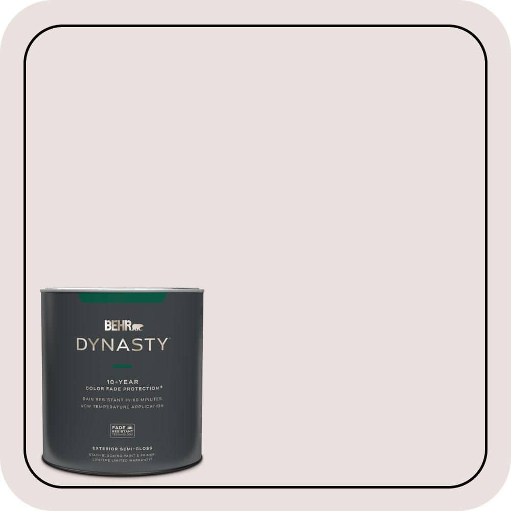 BEHR DYNASTY 1 qt. #PR-W06 Prelude to Pink Semi-Gloss Exterior Stain-Blocking Paint & Primer