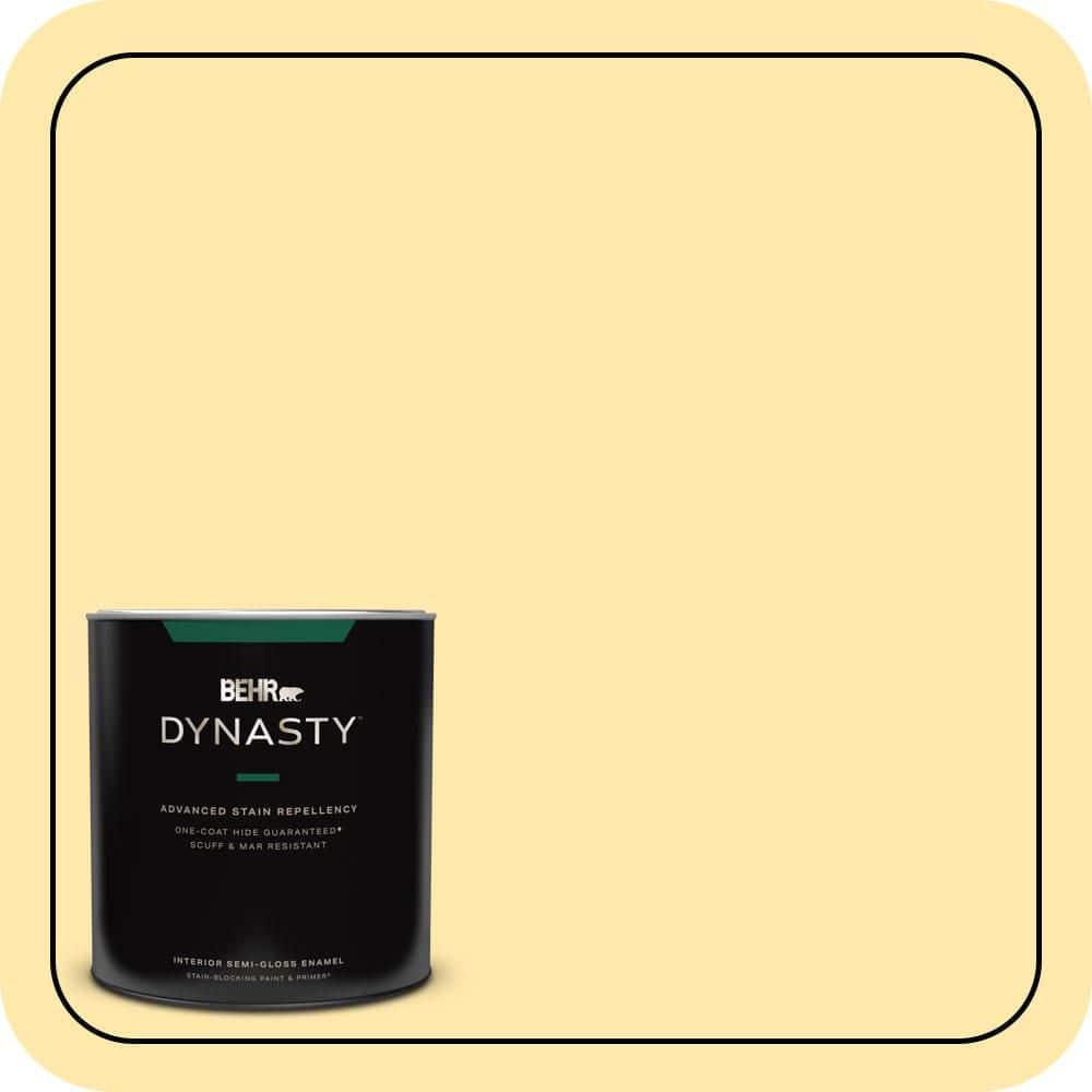BEHR DYNASTY 1 qt. #P290-2 Sweet as Honey Semi-Gloss Enamel Interior Stain-Blocking Paint & Primer