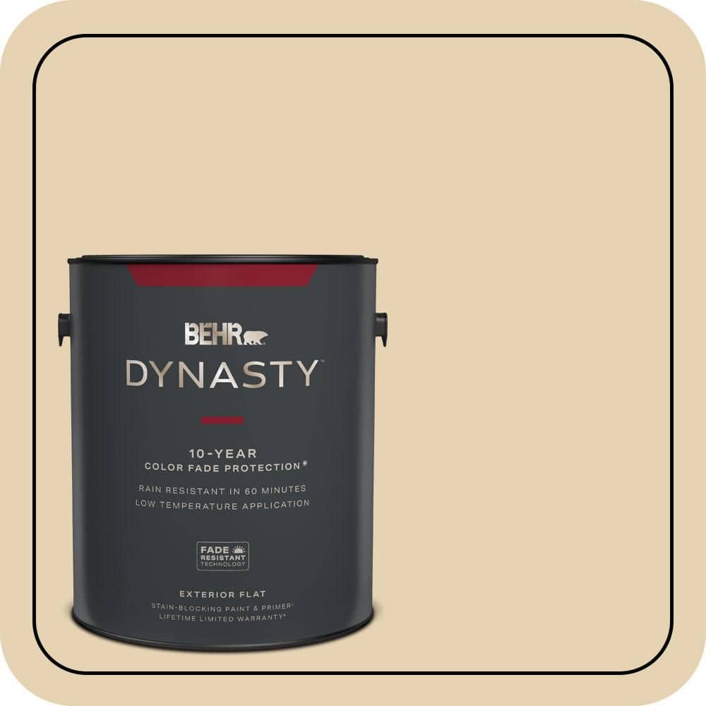 BEHR DYNASTY 1 gal. #S310-2 Journal White Flat Exterior Stain-Blocking Paint & Primer