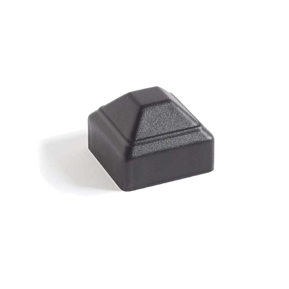 FORTRESS Fe26 2in. W x 2in. H Black Steel Pressed Dome Post Cap (1)