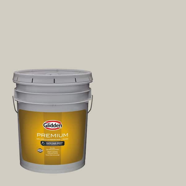 Glidden Premium 5 gal. PPG1025-3 Whiskers Satin Exterior Latex Paint (2)