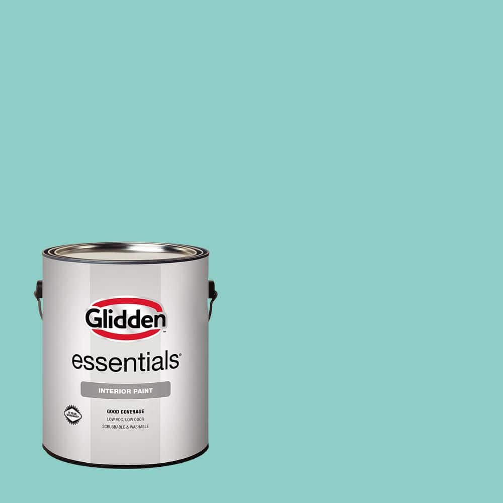 Glidden Essentials 1 gal. Tropical Holiday PPG1231-4 Flat Interior Paint (2)