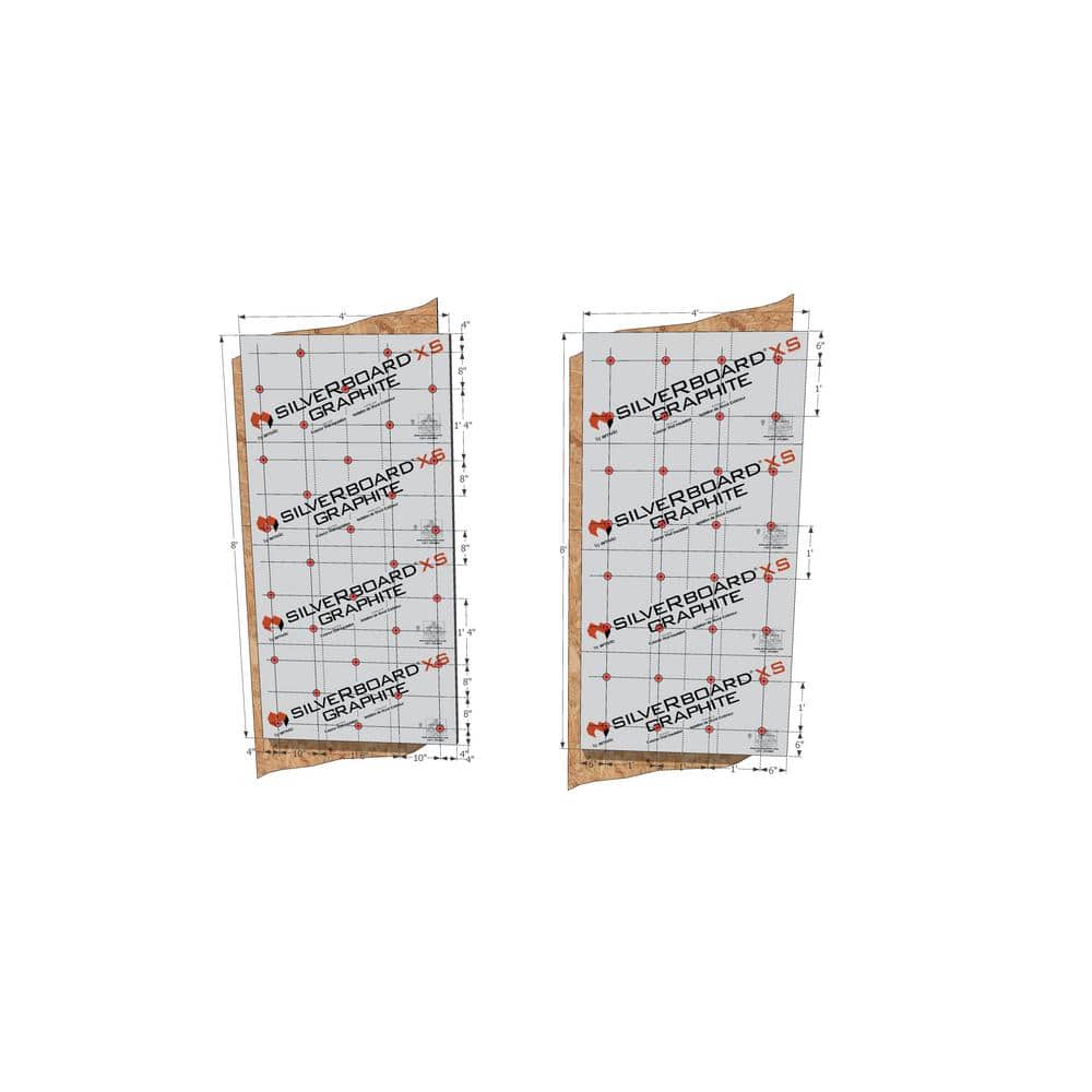 SilveRboard 0.625 in. x 48 in. x 24 in. 72 sq. ft. R-3 Graphite Radiant Barrier Wall Insulation Kit (9-Sheets/Kit) (2)