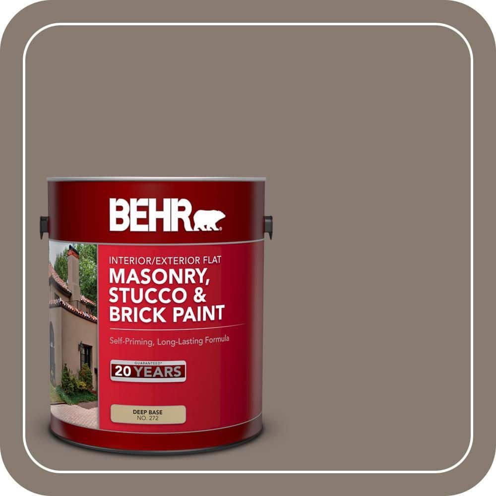 BEHR 1 gal. #SC-159 Boot Hill Grey Flat Interior/Exterior Masonry, Stucco and Brick Paint (1)