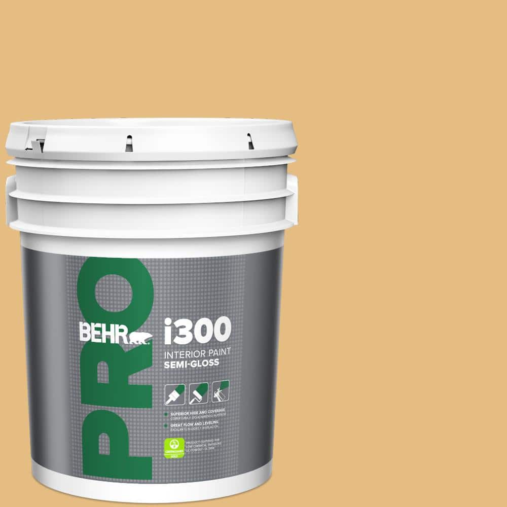 BEHR PRO 5 gal. #320D-4 Arizona Tan Semi-Gloss Interior Paint