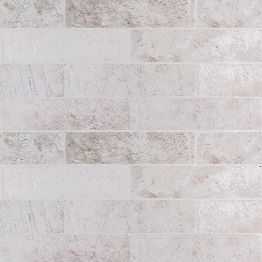 Jeffrey Court Durango White 2.5 in. x 9.75 in. Satin Rectangle Ceramic Wall Tile (0.168 sq. ft. /Each) (2)