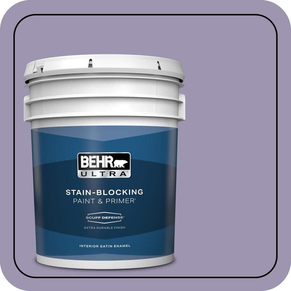 BEHR ULTRA 5 gal. #S570-4 Night Music Extra Durable Satin Enamel Interior Paint & Primer