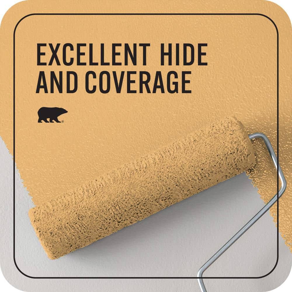 BEHR PREMIUM PLUS 1 qt. #BIC-29 Kernel Flat EcoMix Plant-Based Interior Paint & Primer (2)