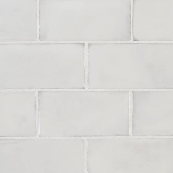 Jeffrey Court Blanco Rustico White 3 in. x 6 in. Glossy Ceramic Wall Tile (0.125 sq. ft. /Each)