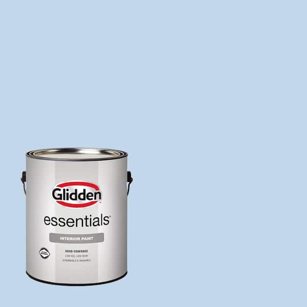 Glidden Essentials 1 gal. PPG1242-2 Touch of Blue Flat Interior Paint (2)