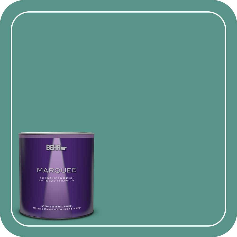 BEHR MARQUEE 1 qt. #490D-6 Thermal Spring Eggshell Enamel Interior Paint & Primer (1)