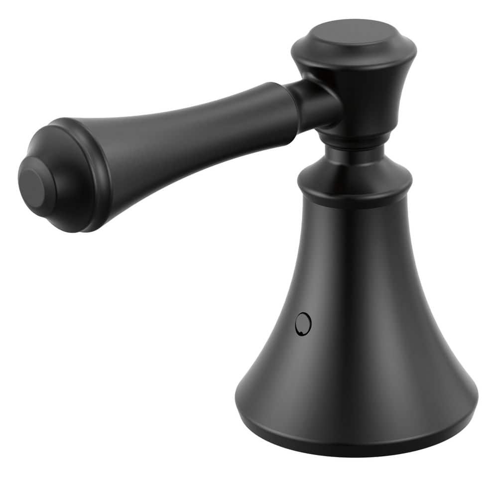 Delta (2-Pack) Cassidy Metal Lever Handles for Roman Tub Faucet in Matte Black (1)