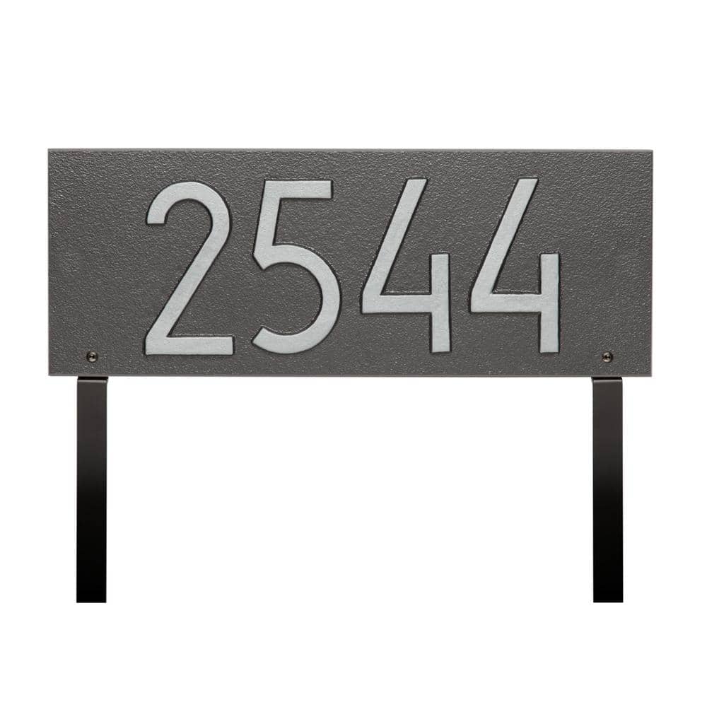 Whitehall Products Mid-Century Modern Rectangle Plaque, Standard Lawn 1-line