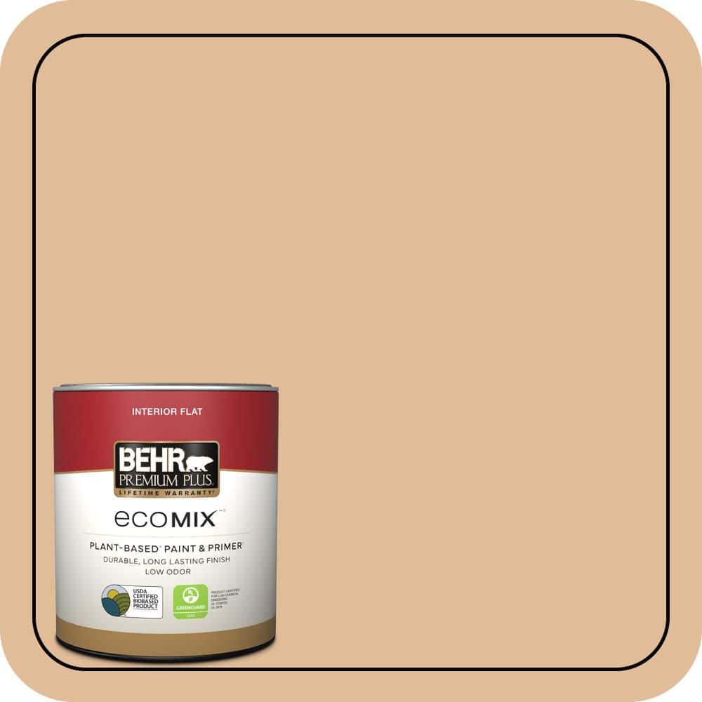 BEHR PREMIUM PLUS 1 qt. #270E-3 Only Natural Flat EcoMix Plant-Based Interior Paint & Primer (1)