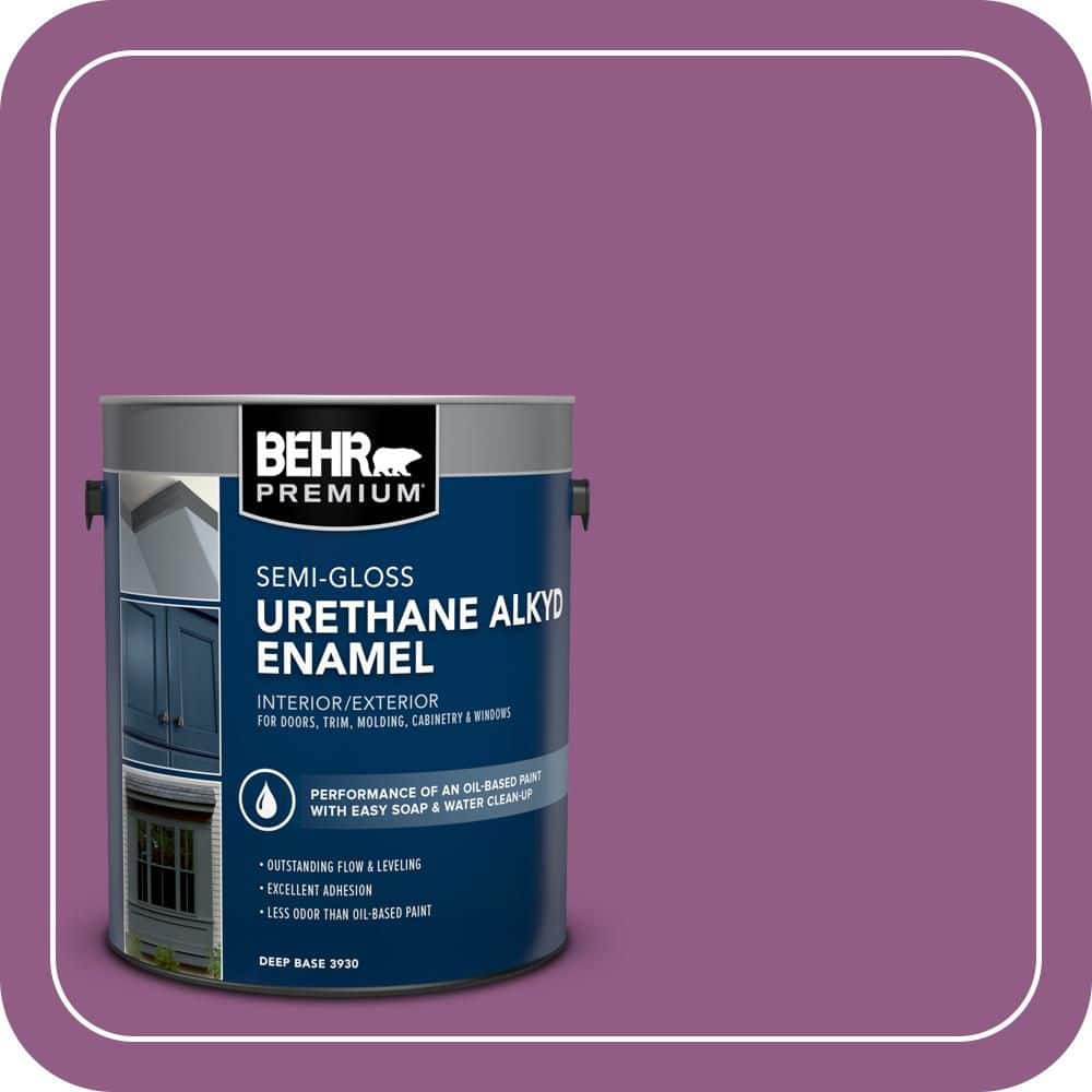 BEHR PREMIUM 1 gal. #OSHA-4 OSHA SAFETY PURPLE Urethane Alkyd Semi-Gloss Enamel Interior/Exterior Paint (1)