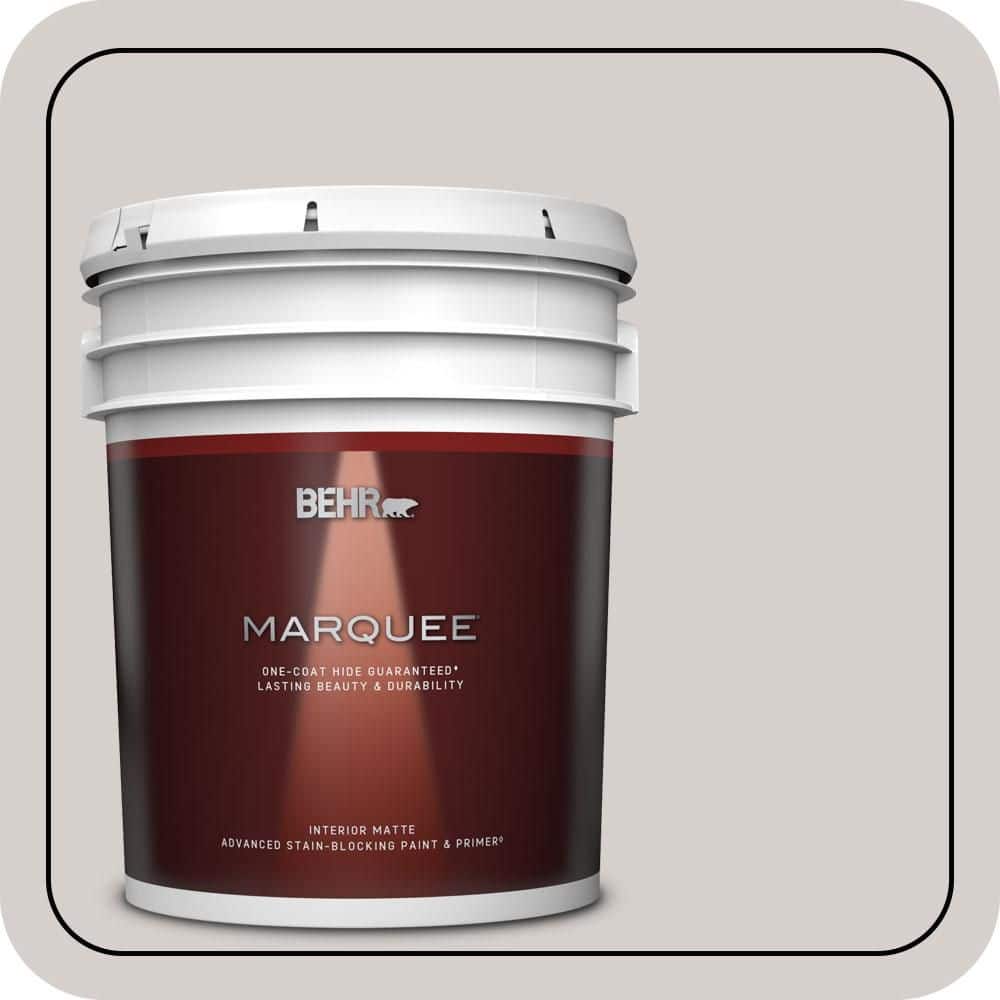 BEHR MARQUEE 5 Gal. #N140-1A Soft Lilac Matte Interior Paint and Primer (1)