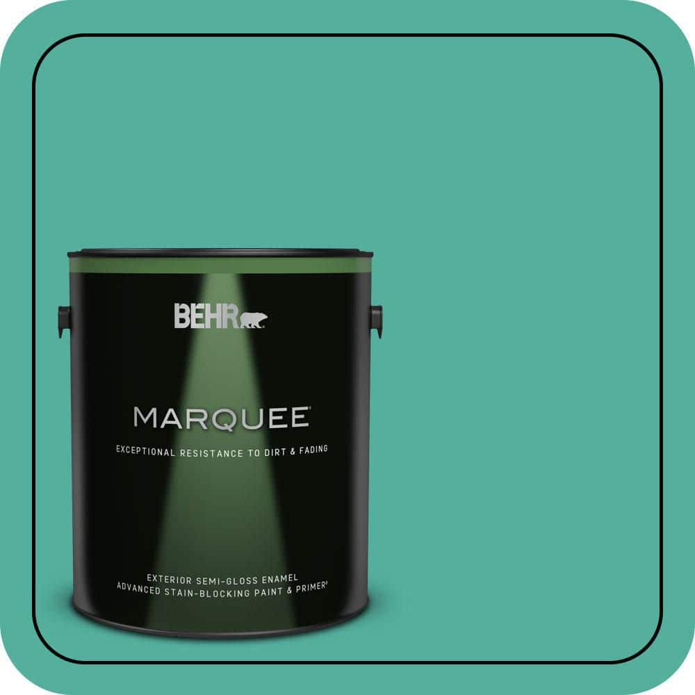 BEHR MARQUEE 1 gal. #P440-5 Water Park Semi-Gloss Enamel Exterior Paint & Primer