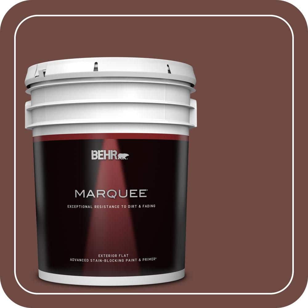 BEHR MARQUEE 5 gal. #S-G-720 Fireside Flat Exterior Paint & Primer