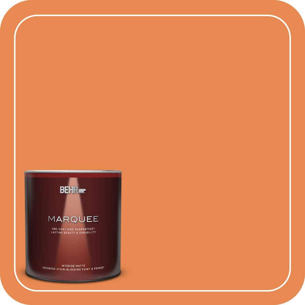 BEHR MARQUEE 1 qt. #P210-6 Mandarin Matte Interior Paint & Primer