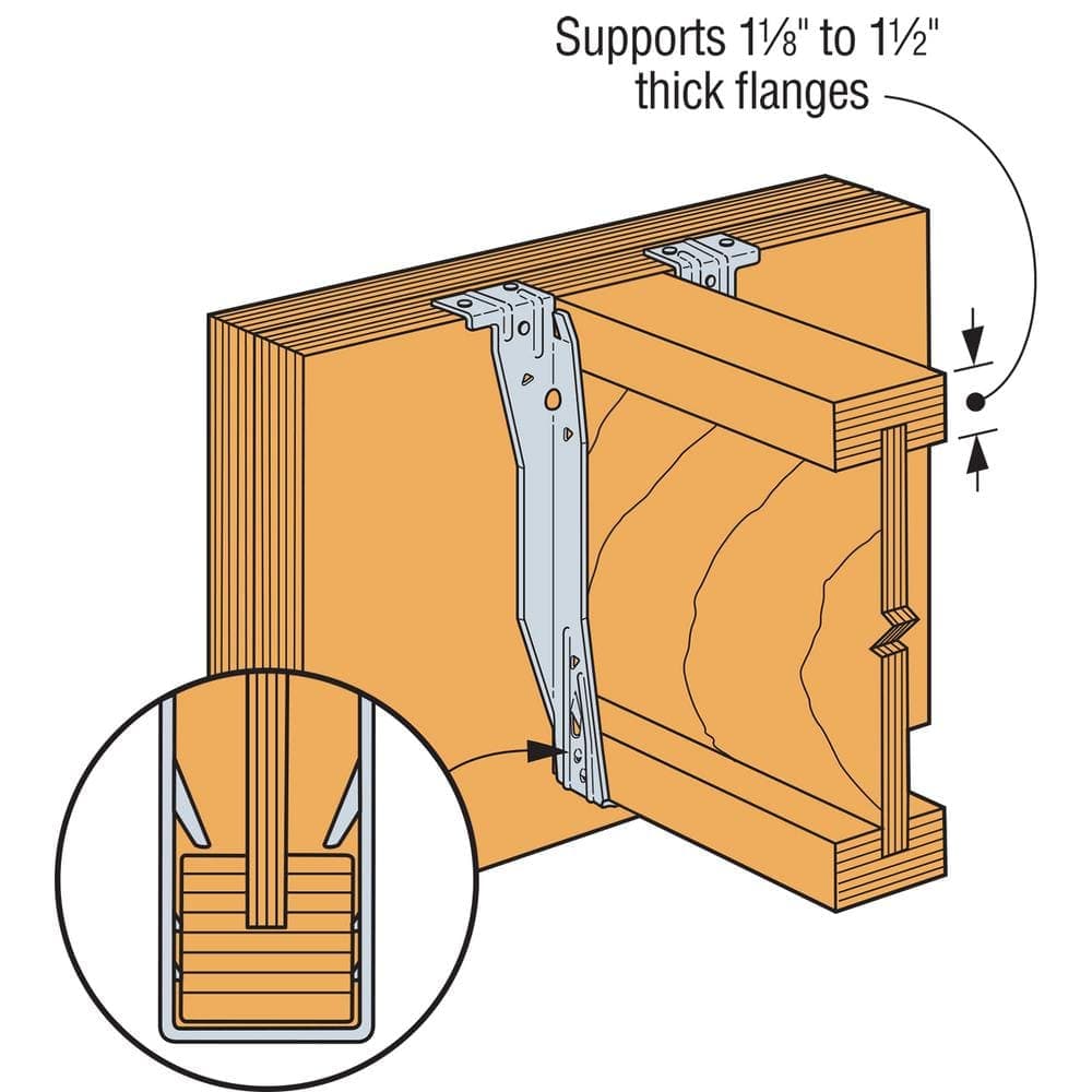 Simpson Strong-Tie ITS Galvanized Top-Flange Joist Hanger for 1-3/4 in. x 16 in. Engineered Wood (3)