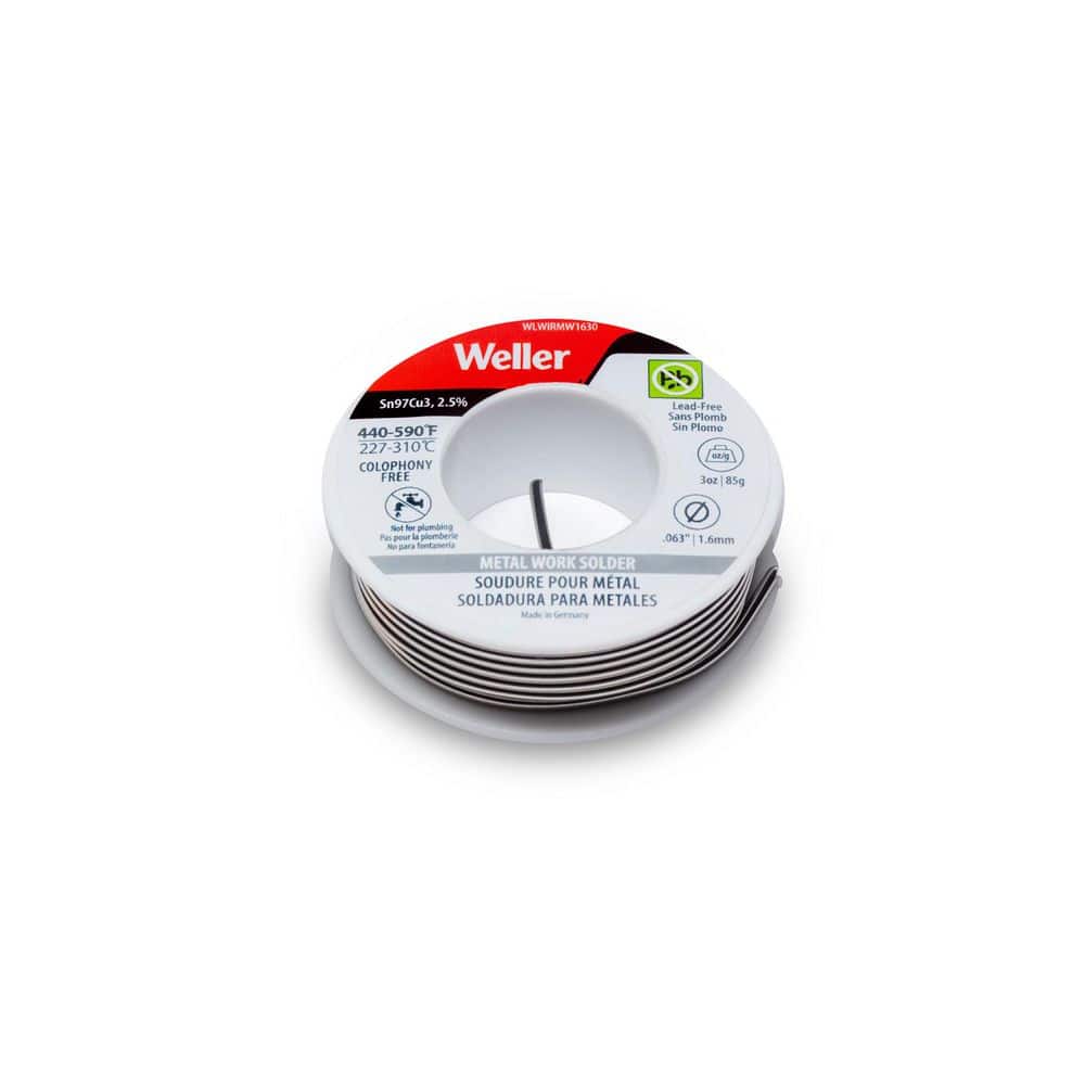 Weller Metal Work Solder Wire 1.6mm/0.063 in. 85g/3 oz.