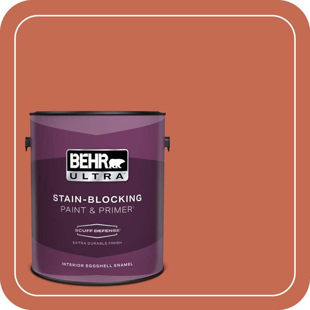 BEHR ULTRA 1 gal. #T16-14 Raw Copper Extra Durable Eggshell Enamel Interior Paint & Primer