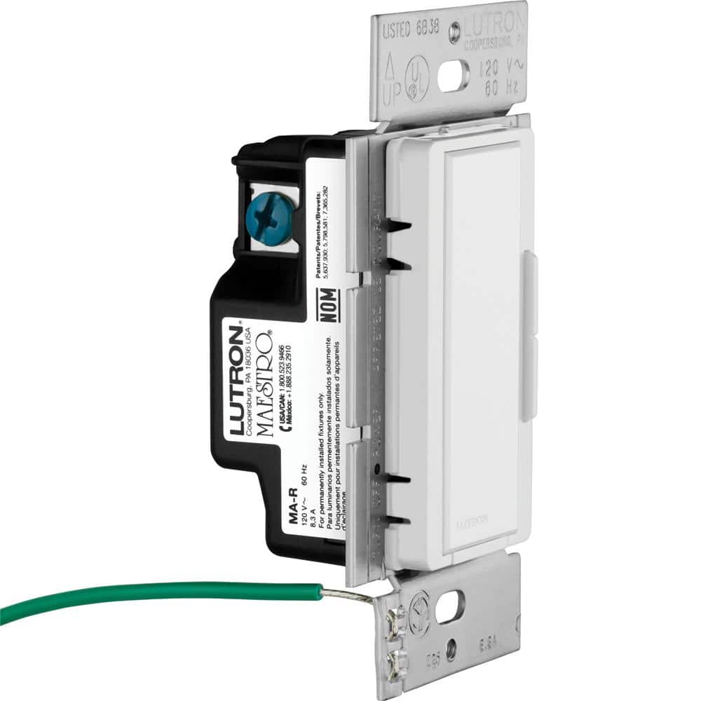 Lutron Maestro Companion Multi-Location Dimmer Switch, Only for Use with Maestro LED+ Dimmer, White (MA-RR-WH) (3)